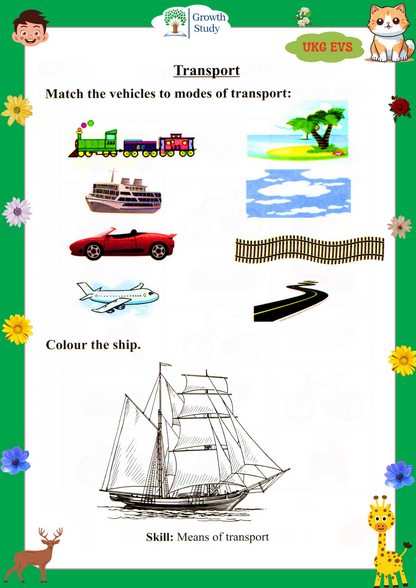 Printed Worksheets UKG  Math, English, EVS, Hindi | Hardcopy