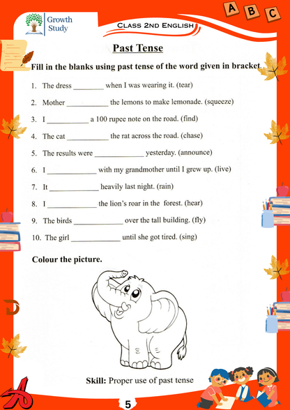 Printed Worksheet Class 2nd English