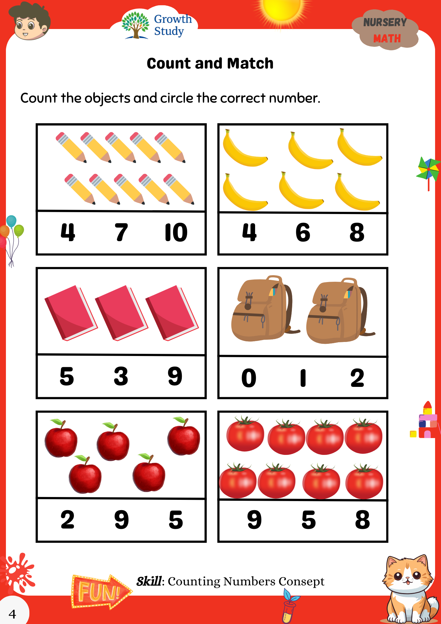 Nursery Activity Worksheets