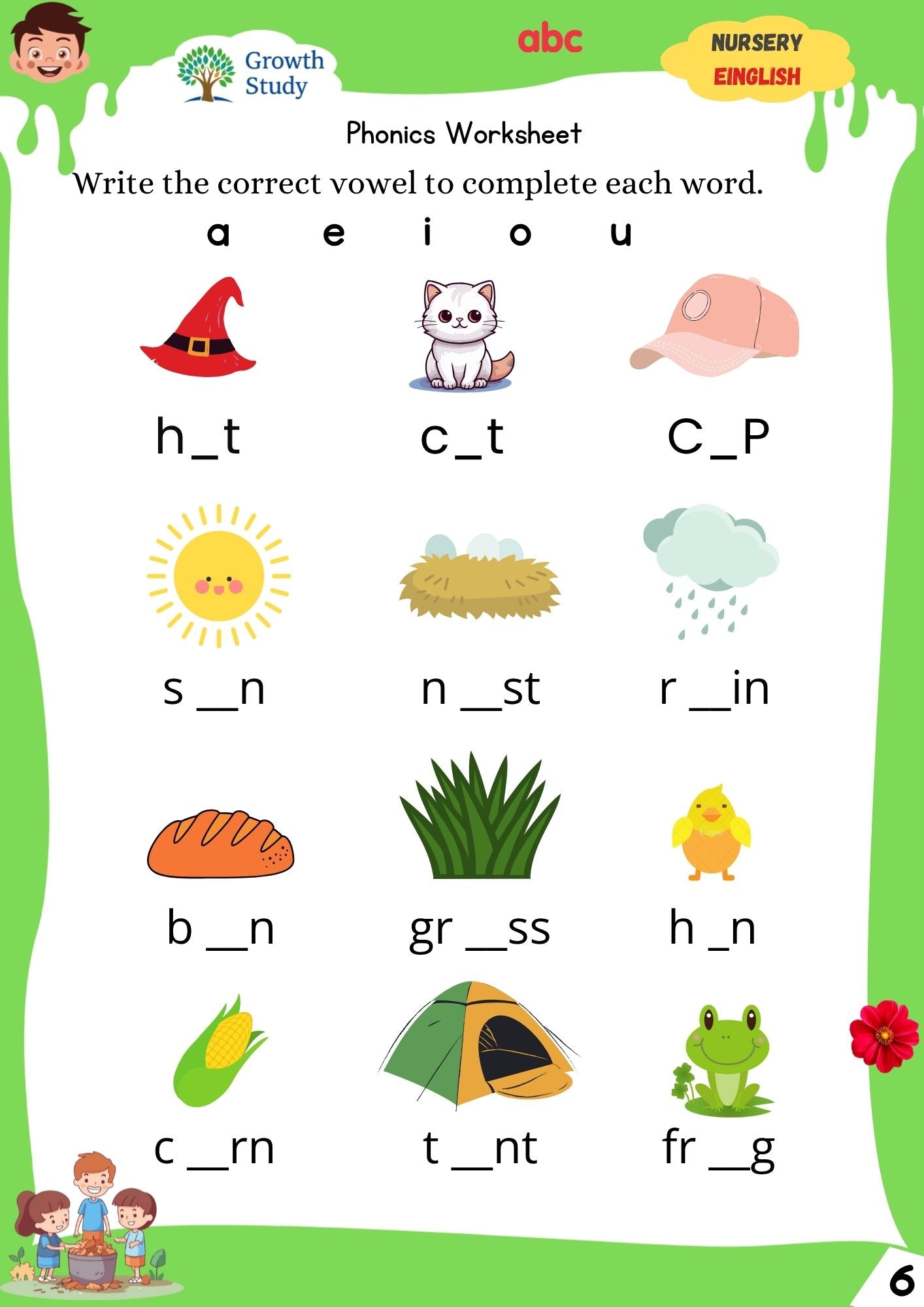 Nursery Activity Worksheets