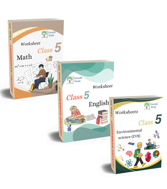 Printed Worksheet Class 5 Math, English, EVs