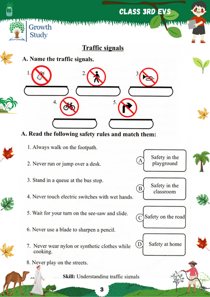 Printed Worksheet Class 3rd EVS (Environmental Science)