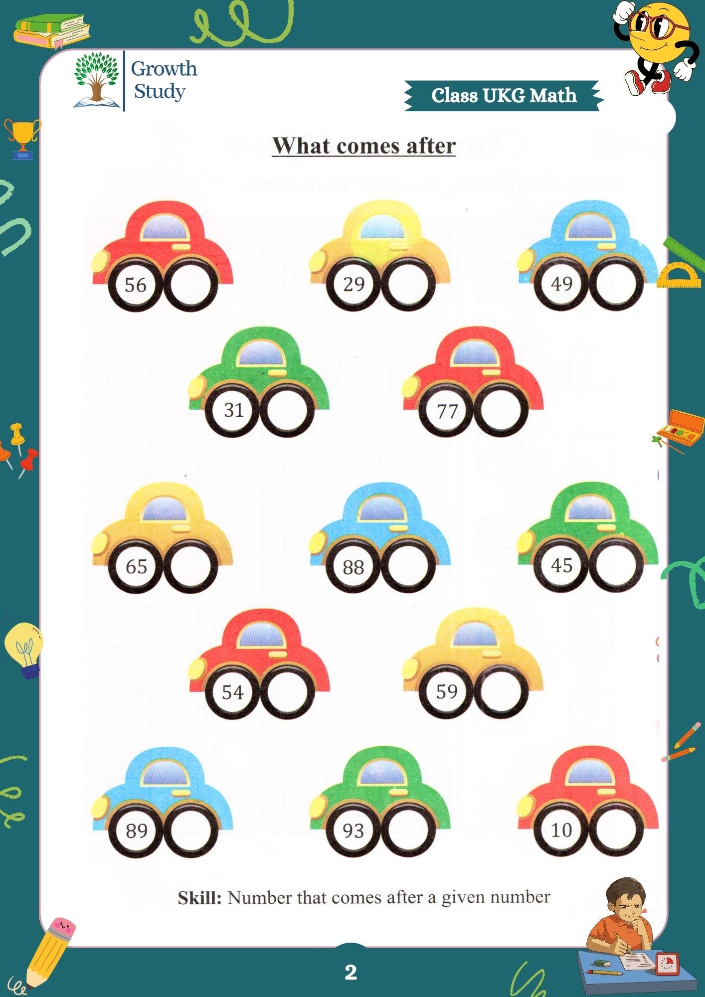 Printed Worksheets UKG  Math, English, EVS, Hindi | Hardcopy