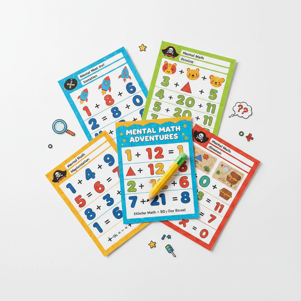 Mental Math Hardcopy Printed Worksheets